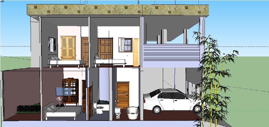Desain rumah bertingkat menggunakan Google SketchUp  tulisanlily